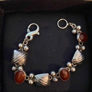 Bracelet with brown stones , sterling